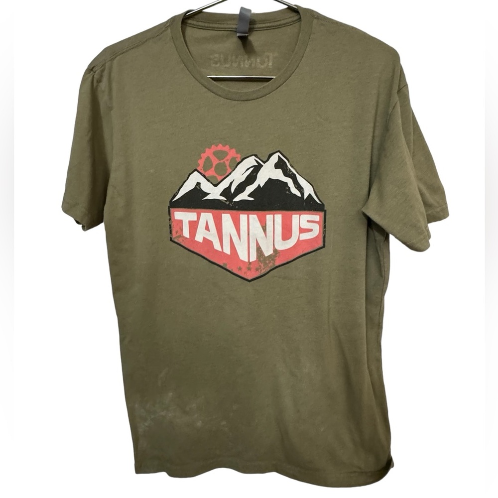 Retro Tannus Aged Worn Brown Men’s L T-Shirt Tubeless Bike Tires